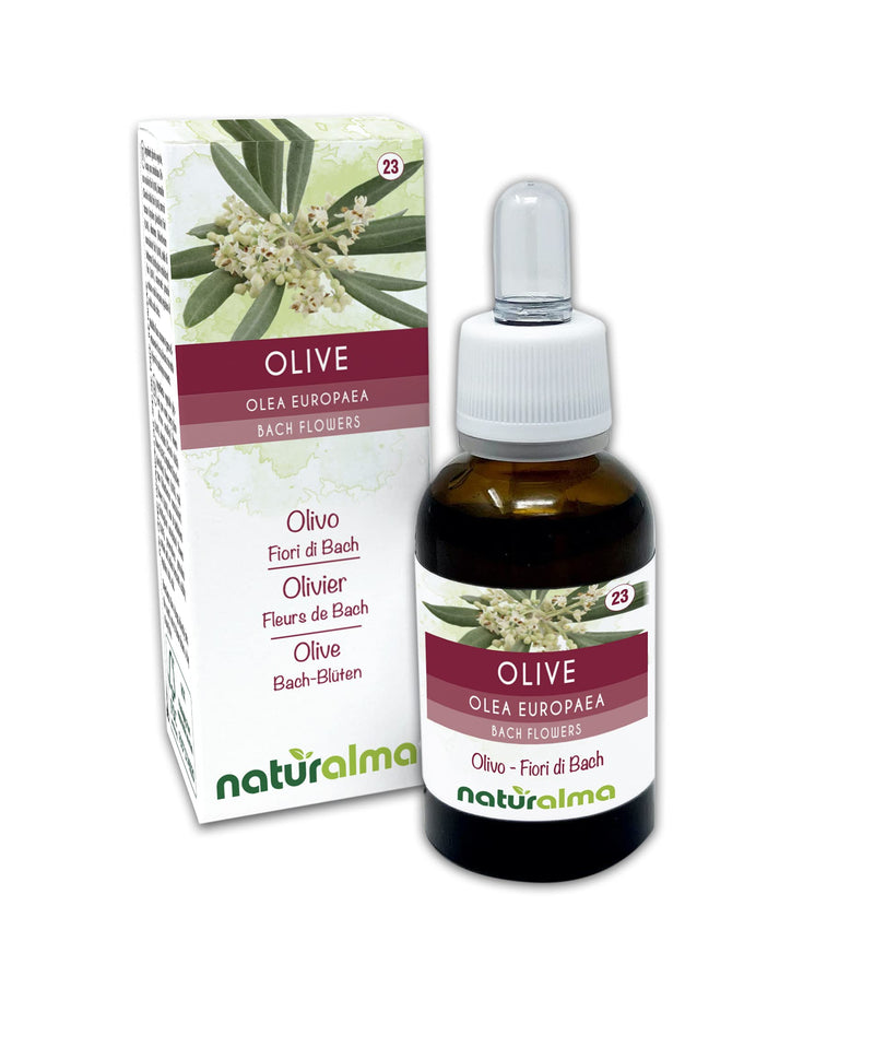 Olive (Olea europaea) Naturalma Bach Flowers | No. 23 | Drops 30 ml | Alcohol-Free Liquid Extract | Flower essences | Vegan and Without Alcohol - NewNest Australia