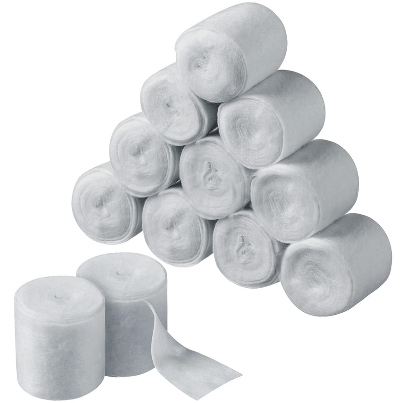 12 Rolls Cast Padding Individual Pack Soft Cotton Undercast Padding Wrap Use with Plaster Cloth Gauze Bandage for Halloween Wrap Bandage Art, Body Casts, Mask Making, Craft (2 Inch x 8.8 ft) One Size - NewNest Australia