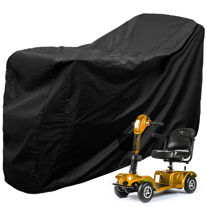 Heavy Duty Mobility Scooter Cover with Storage Bag, 190D Oxford Waterproof Anti-uv Wheelchair Storage Cover Anti Dust Motorbike Protect Cover for Most Mobility Scooter (190*71*117cm) 190*71*117cm - NewNest Australia