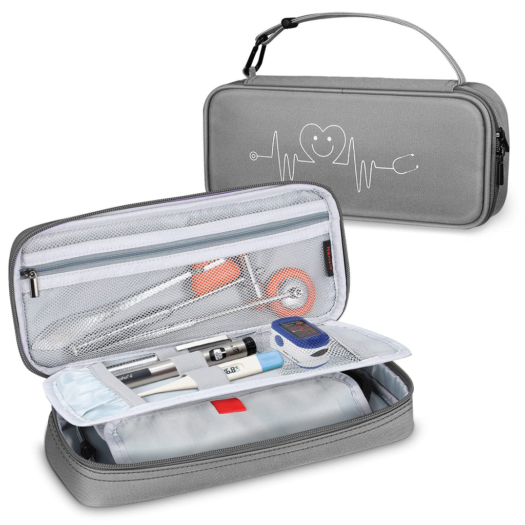 SITHON Stethoscope Case with Inner Divider, Stethoscope Travel Carrying Bag Compatible with 3M Littmann/MDF/ADC and Other Accessories, for Nurses, Pediatric Doctor or Medical Students, Grey - NewNest Australia