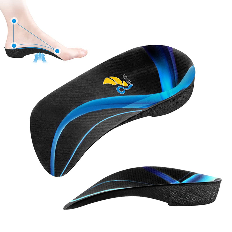 3/4 High Arch Support Insoles Women Men QBK Orthopedic Insoles Suitable for Plantar Fasciitis Flat Feet OverPronation Achilles Tendonitis Height Increase Insoles for Pain Relief, M M: 6-8 - NewNest Australia