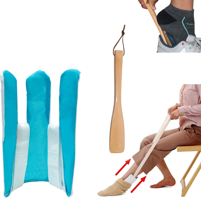 KkaFFe Sock Aid Tool for Elderly, Sock Aids for Putting and Off Socks, Sock Helper for Pregnant Women, Easy On and Off Stocking Slider, Handicapped Avoid Bending Sock Helper Aids Tool - NewNest Australia