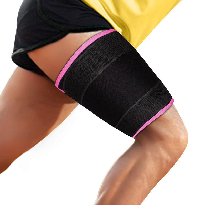 supregear Thigh Support - Adjustable Hamstring Support to Quadriceps, Hamstring Muscles, Sprains, Strains, Pulled Muscles and Sports Injury, Hamstring Compression Sleeve for Women Men (Pink) Pink - NewNest Australia