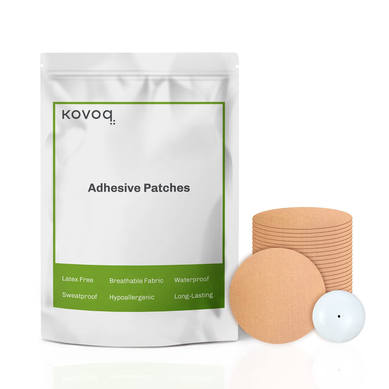 Kovoq Freestyle Libre 2 Sensor Covers,25Pcs Waterproof Adhesive Patches & 1Pcs Reusable Hardshell Cover,Libre 2 Sensor Covers,Breathable CGM Sensor Patch,1-Hand Patche/Remove (Tan) 25x Tan - NewNest Australia