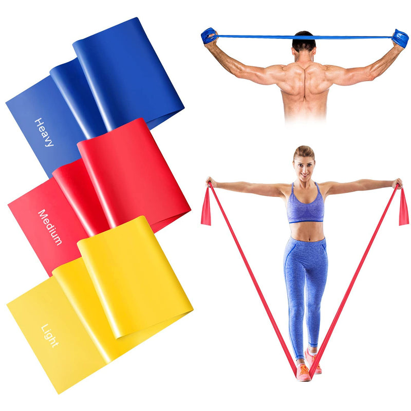 Resistance Bands Set, [Set of 3] 2.0M/6.5ft Skin-Friendly Exercise Bands with 3 Resistance Levels, Workout Resistance Bands Set for Women and Men,Ideal for Strength Training, Pilates, Yoga, Fitness - NewNest Australia