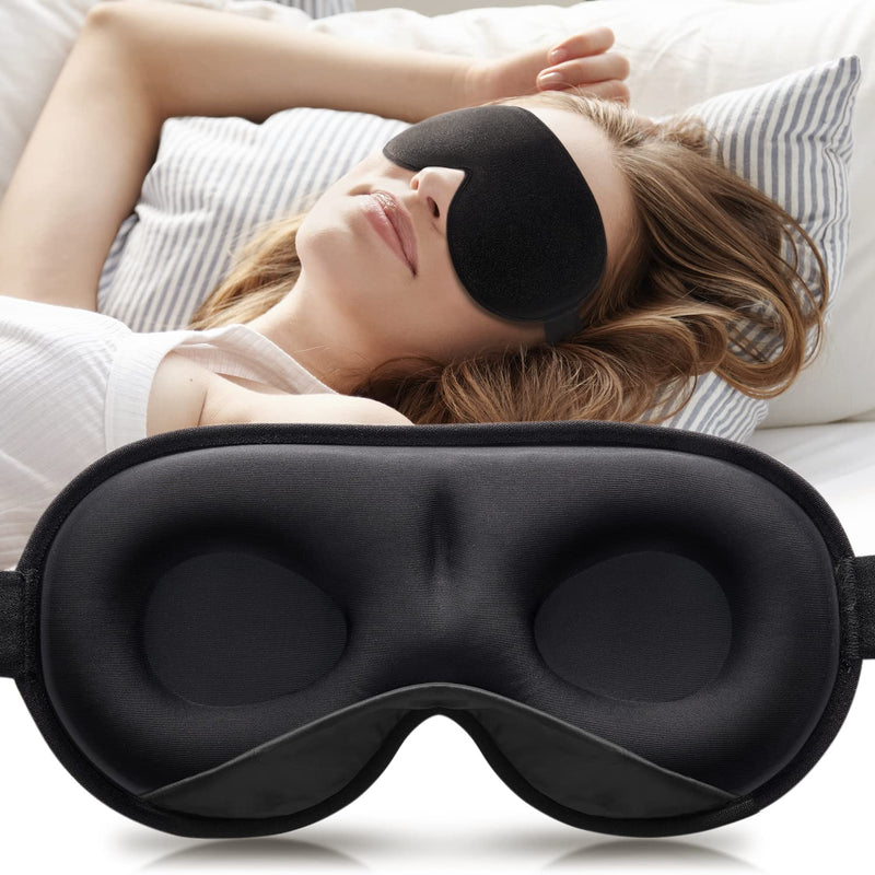 Umisleep Sleep Mask, Women Men 2022 3D Weighted Eye Mask Blocking Lights Sleeping Mask, Relieve Stress, Headache Eye Cover Adjustable Strap,120g Blindfold for Travel/Nap/All Night Sleeping - NewNest Australia
