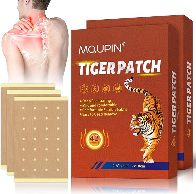 MQ Pain Relief Patches, Chinese Pain Relief Plaster Herbal Patches for Knee, Back, Joint, Muscle Neck Pain Relieving Up to 12 Hours, 20 Patches