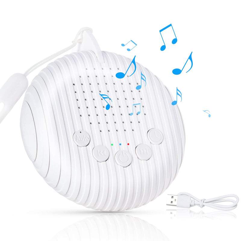 URAQT White Noise Machine, 10 Soothing Nature Sounds Therapy Portable Sleep Sound Machine, Mini Sound Machine for Baby Kids Adults, USB Rechargeable Baby Sleep Machine with 3 Timer Memory Functions - NewNest Australia