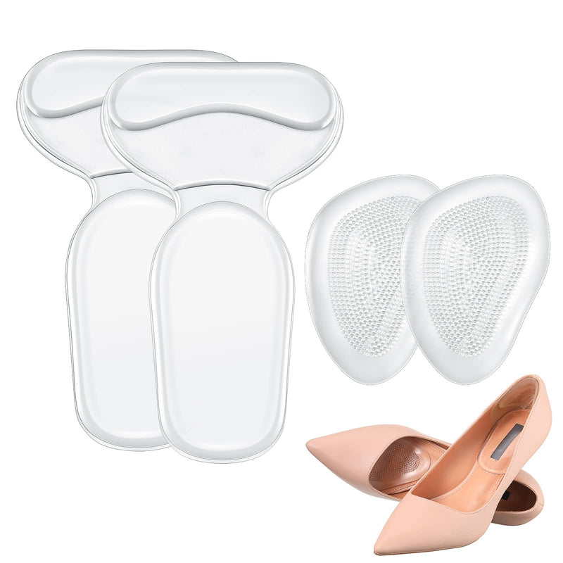 4 Pieces Heel Grips High Heel Cushion Silicone Shoe Pads for Women Gel Shoe Inserts Liners Pads for Too Big Shoes Foot Insoles for Women to Prevent High Heels Slip - NewNest Australia