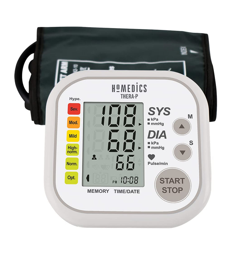 HoMedics TheraP Automatic Arm Blood Pressure Monitor - Simple One Button Measurement and Easy to Read Display with Irregular Heartbeat Detection and Date/Time Stamp - NewNest Australia