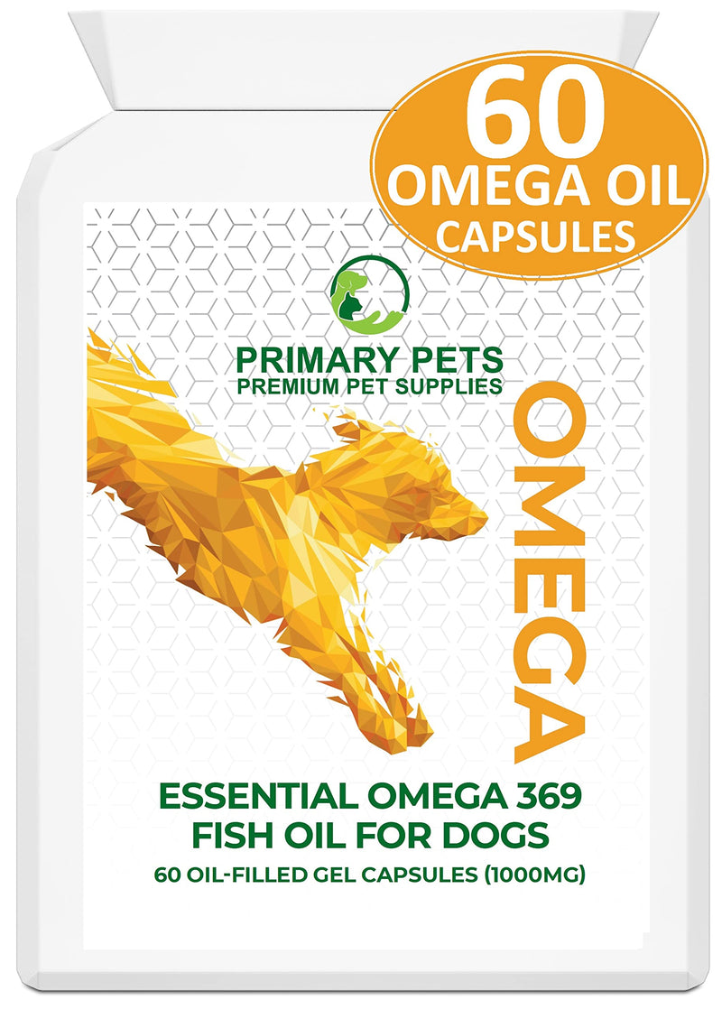 Primary Pets Premium Pet Supplies - Omega 3 for Dogs, Fish Oil Tablets for Dogs, Containing Fatty Acids for, Dog Skin Supplements, Dog Vitamins for Coat, &, Dog Oil for Joints Fish Oil for Dogs - PawsPlanet Australia