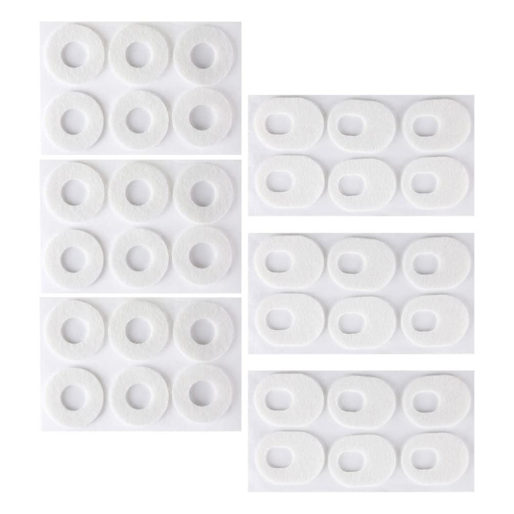 HEALLILY 6PcsToe Corn Treatment Pads Felt Corn Cushions Shoes Sticker Corn Protectos Pads for Foot Sticker Callus Pads Reducing Rubbing Cushions for Pain Relief Toes (White) - NewNest Australia