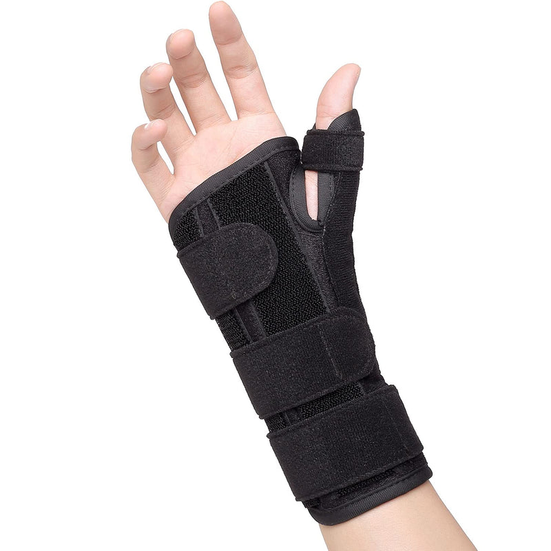 Scurnhau Wrist Thumb Spica Support Brace, Carpal Tunnel Splint, Night Sleep Stabilizer for De Quervain's Tenosynovitis, Tendonitis, Arthritis, Trigger Thumb, Sprain, Fits Unisex, S/M Right - NewNest Australia