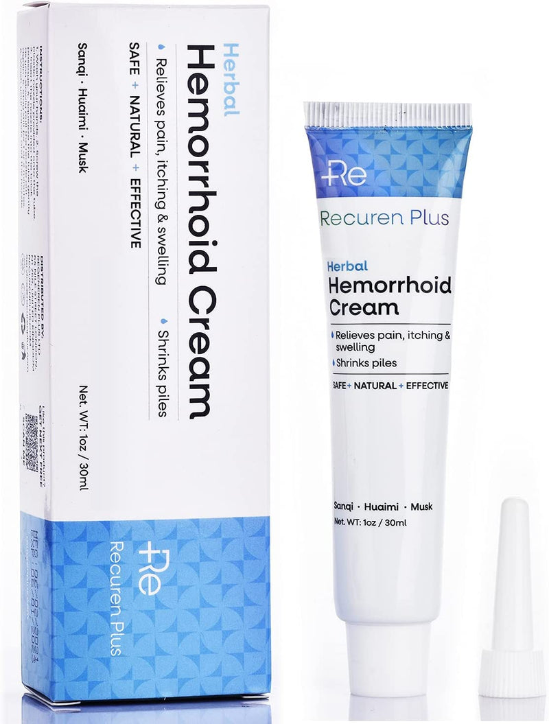Recuren Plus Hemorrhoids Treatment Hemorrhoid & Fissure Cream Fast Acting Hemorrhoid Cream and Healing Formula for Itching Swelling Bleeding Burning and Maximum Pain Relief 30g - NewNest Australia