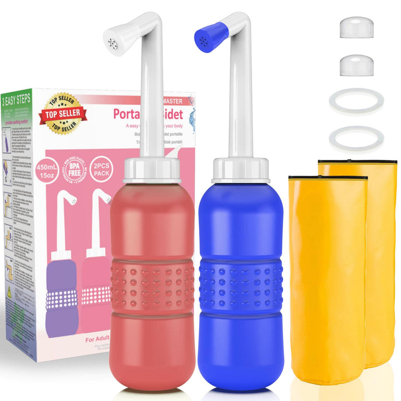 2PCS Perineal Bottle for Postpartum Care - Portable Bidet with Angled Spout for Post Partum Pain Relief. Postpartum Essentials with Storage Bag - NewNest Australia