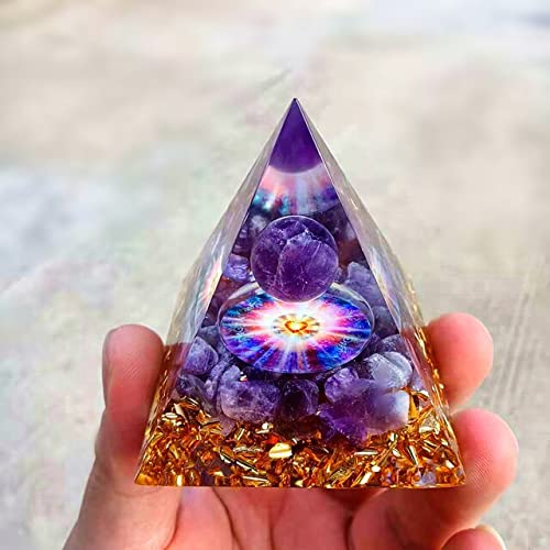 ycyingcheng Crystal Positive Energy Generator Orgonite Pyramid Protection Pyramid Energy Crysta Protection Crystal and Stone Pyramid Energy Generator for Home Decor Indoor S - NewNest Australia