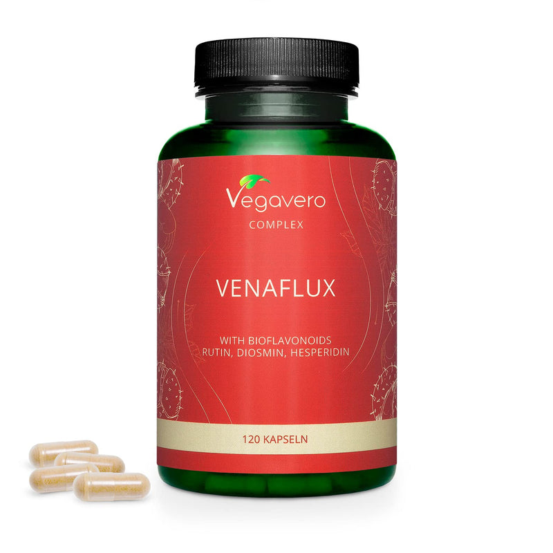 Circulation Booster Vegavero® | with Diosmin, Hesperidin, Rutin, Horse Chestnut & Butcher’s Broom | 120 Capsules | Leg Circulation, Haemorrhoids & Varicose Veins Relief | Vegan - NewNest Australia