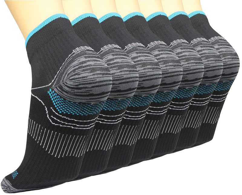 7 Pairs Compression Socks for Women & Men Plantar Fasciitis Relief Foot Pain, Arch Support- Upgraded Sport Compression socks Best for Athletic Running Medical Pregnant S-M Black - NewNest Australia