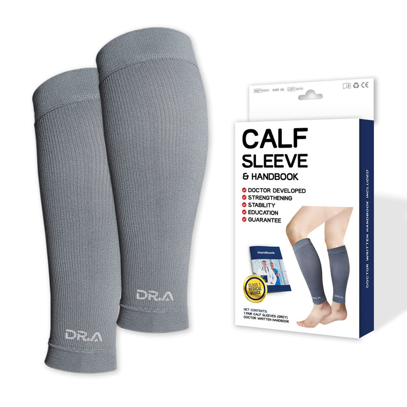 Dr. Arthritis Doctor Developed Calf Compression Sleeve Men and Women - Leg Compression Sleeve for Leg Pain Relief, Muscle Recovery, Shin Splint, and Varicose Veins (Large, Grey, 1 Pair) L - NewNest Australia