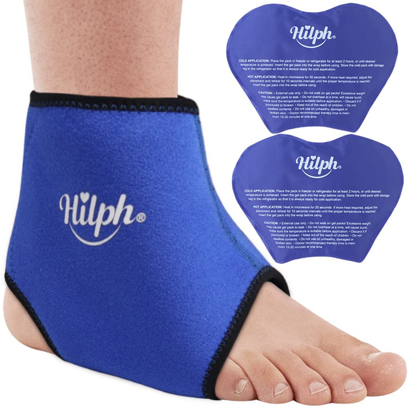 Hilph Ankle Ice Pack Wrap for Injuries, Reusable 2 Gel Ice Pack for Ankle Ice Wrap Hot Cold Therapy Foot Ice Pack for Ankle Swelling, Sprained, Bruises, Surgery Recovery - NewNest Australia