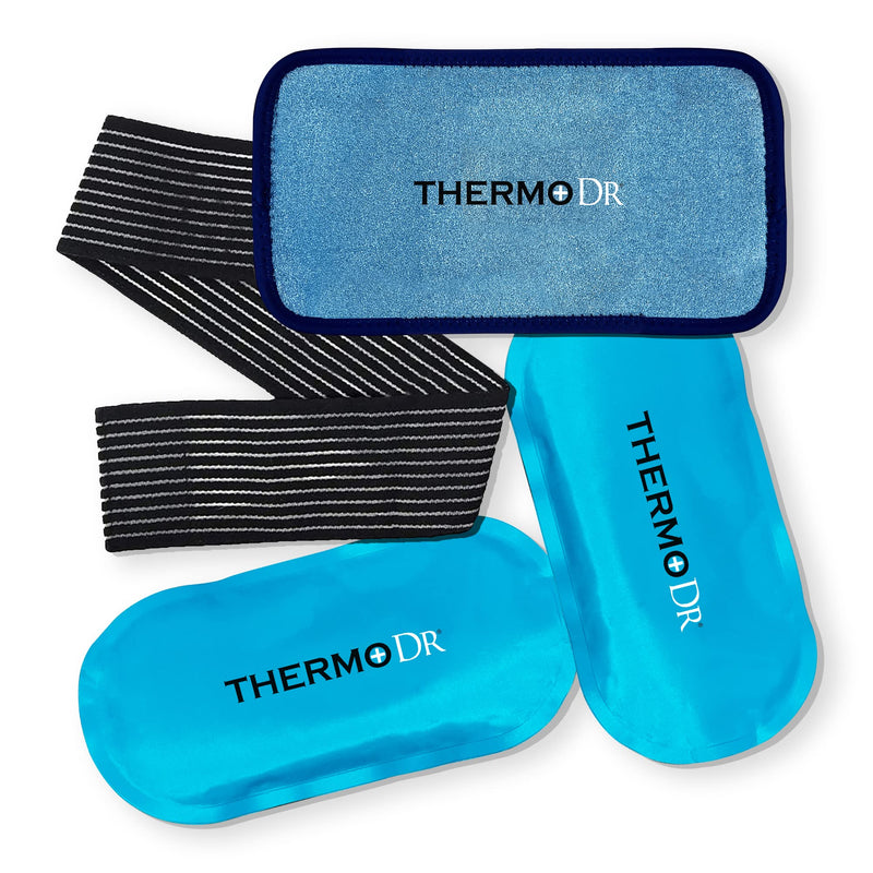 Dual Ice Packs for Injuries (x2) | Hot or Cold Gel Ice Pack | Non Irritable Adjustable Straps | Reusable Packs for Relief from Inflammation, Sciatica Pain, and Muscle Pain | Multi Purpose Double Pack - NewNest Australia