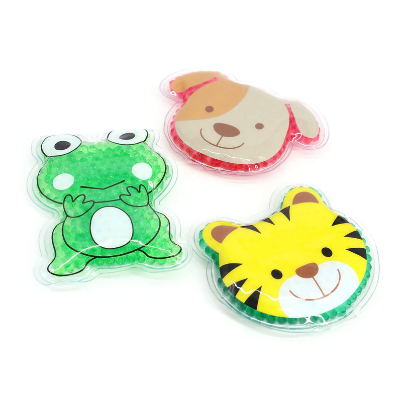 Reusable Soothing Kids Hot and Cold Gel Compress Ice Pack for Bruises and Bumps, Cool Packs for Injuries, First Aid, Pain Relief, Headache, Cuts & Insect Bites - 3 Cute Animal Packs - NewNest Australia