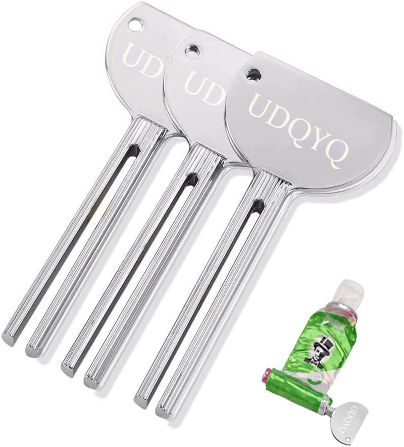 UDQYQ 3 pieces tube squeezer, stainless steel tube squeezer, metal toothpaste squeezer, tube dispenser, save toothpaste, creams, paint, ointment, no more mess and waste. Silver - NewNest Australia