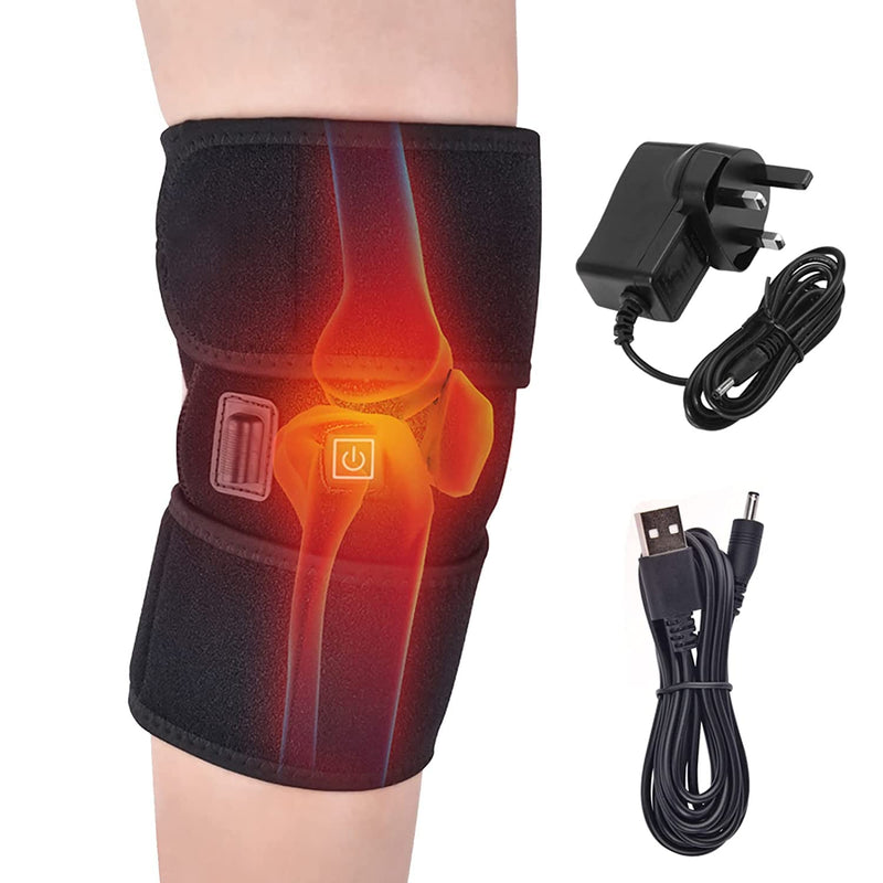 MOFAJANG Heated Knee Pad, Knee Brace Heat Therapy, 3 Heating Modes Knee Warmer Wrap for Joint Pain Relief, Come with Power Plug & USB Cable-1PC - NewNest Australia