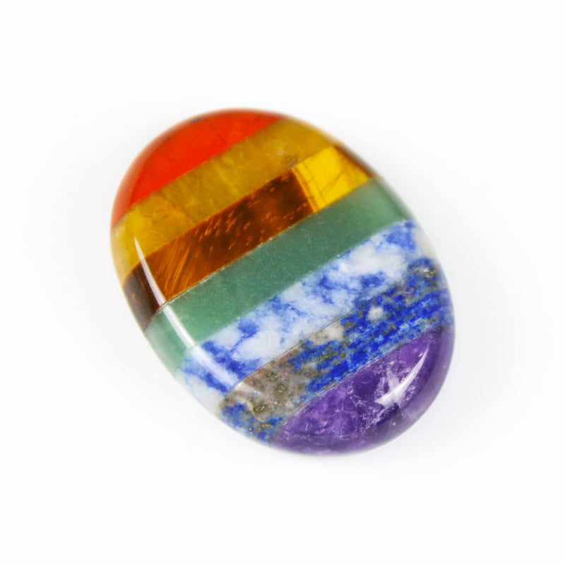 Nvzi Worry Stones for Kids, Chakra Crystals and Healing Stones, Oval Palm Stone, Thumb Stone, Crystals for Beginners, Spiritual Gifts for Women, Meditation Accessories (1PCS) Flat - NewNest Australia