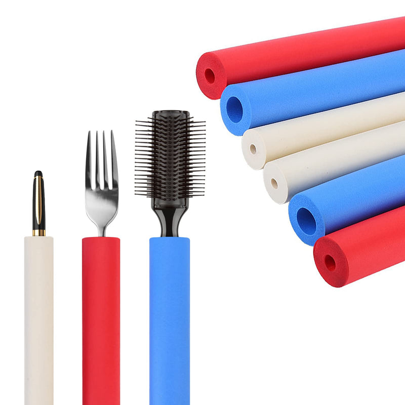 Foam Tubing for Utensil Handles, 6Pcs Non-Slip Pool Noodle Foam Tube Grip Utensils Razor Pen Foam Handle Cover Cutlery Grip Tube Foam Tubing for Disabled, Elderly - NewNest Australia