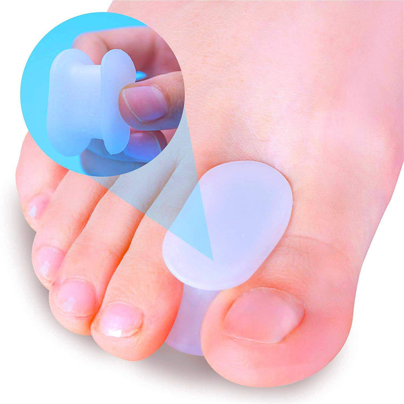 PrettSole 2 Pairs Toe Separators(1/2' Thick), Silicone Toe Spacer, Bunion Relief Pads to Temporarily Correct Big Toe & Relieve Bunion Pain, Overlapping Toe(Big & 2nd Toes) - NewNest Australia