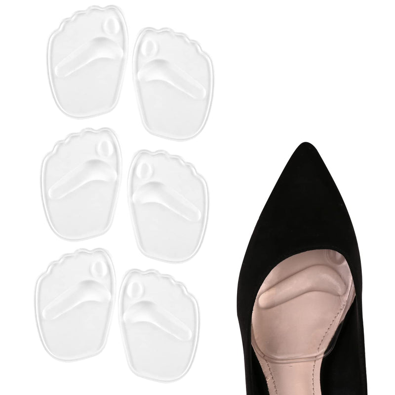 Gel Ball of Foot Cushion, 3 Pairs High Heels Shoes Inserts Forefoot Pads Foot Pain Relief Metatarsal Pads Reusable Ball of Foot Cushion for Women (Transparent 3 Pairs) Transparent 3 Pairs - NewNest Australia