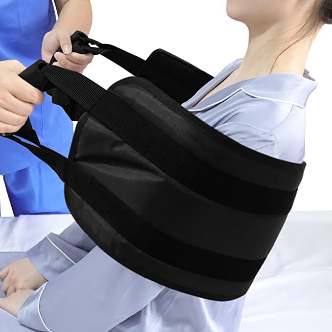 [LOSCHEN] 80cm Transfer Belt for Patient,Padded Bed Transfer Nursing Sling for Disabled, Elderly, Seniors, Injured-Safely Move from Car, Wheelchair, Bed(Black) Black - NewNest Australia