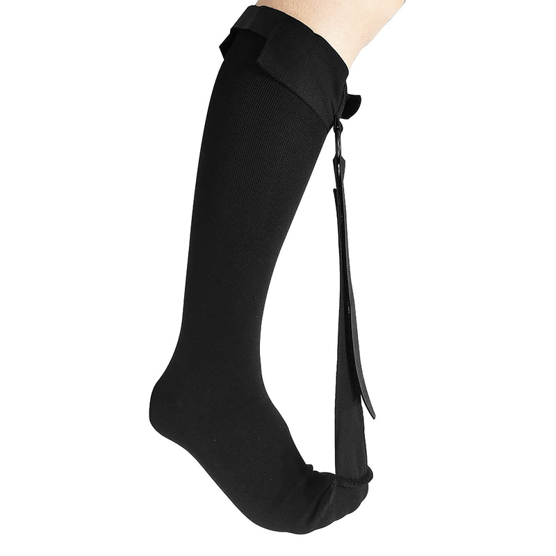 Adults Plantar Fasciitis Night Sock, Adjustable Arch Pain Boot Splints Recovery Socks Non-Slip Achilles Tendonitis Relief Brace Night Splint Foot Drop Support M 1pc/Black - NewNest Australia