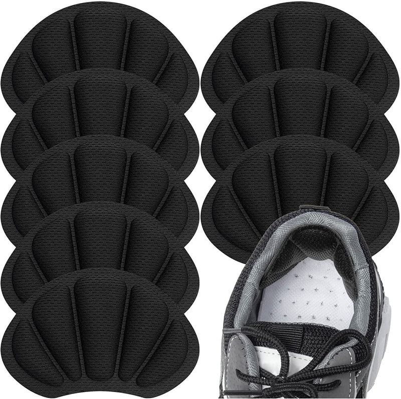 Heel Cushion Pads, 8 Pcs Mesh Self-Adhesive Heel Cushion Inserts for Back of Heel, Heel Grips Pads Prevent Shoes Too Big for Women Men, Black - NewNest Australia