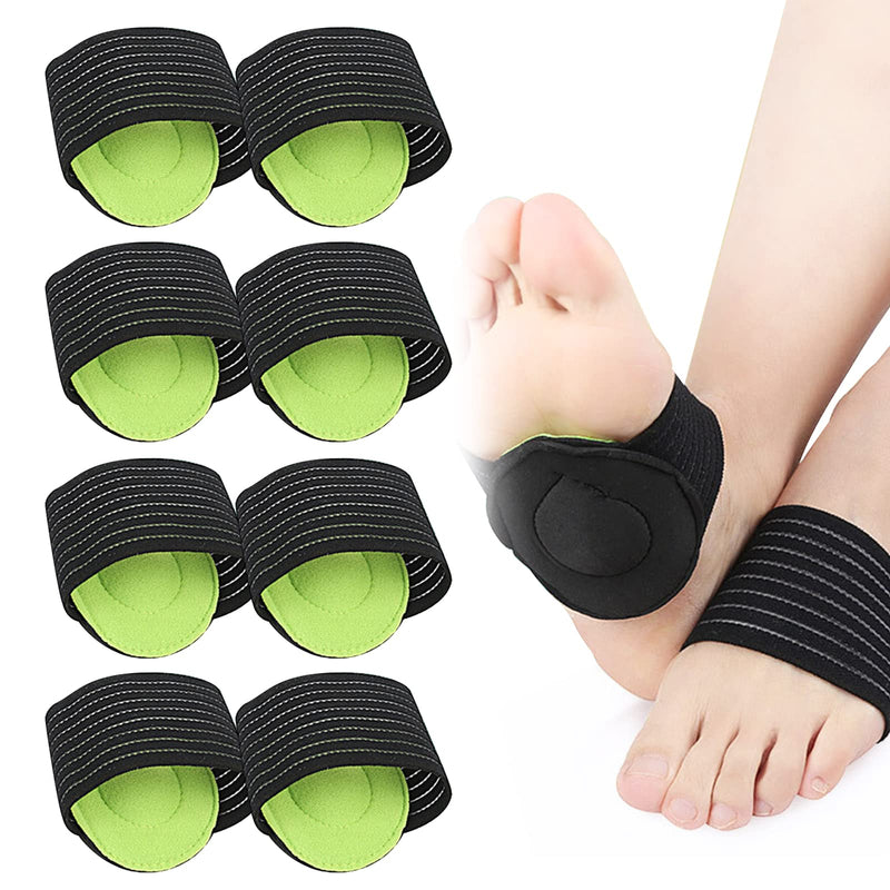 TSHAOUN 4 Pair Arch Support，Compression Cushioned Plantar Fasciitis Support，Relief Plantar Fasciitis Sleeves, Fallen Arches, Heel Spurs,for Men and Women (Black Green) Black Green - NewNest Australia