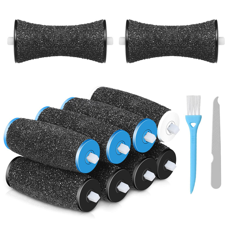 Jorest 10Pcs Replacement Rollers Compatible with Scholl Velvet Smooth, 2 Shapes & 3 Types of Roughness Foot File Refill Rollers for Electric Foot File, Pedicure Hard Skin Remover - NewNest Australia
