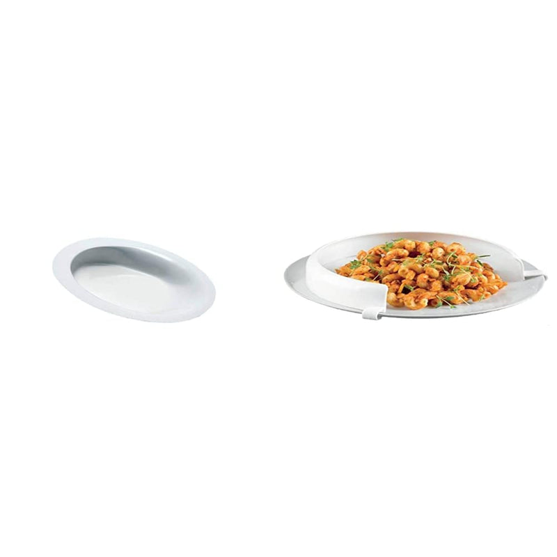 Manoy Performance Health Contoured Plates, Small, Melamine Plate for Users with Limited Motor Function & Homecraft Surround Incurve Plate, Dinning Aid Non Slip Plate Guard for Elderly - NewNest Australia