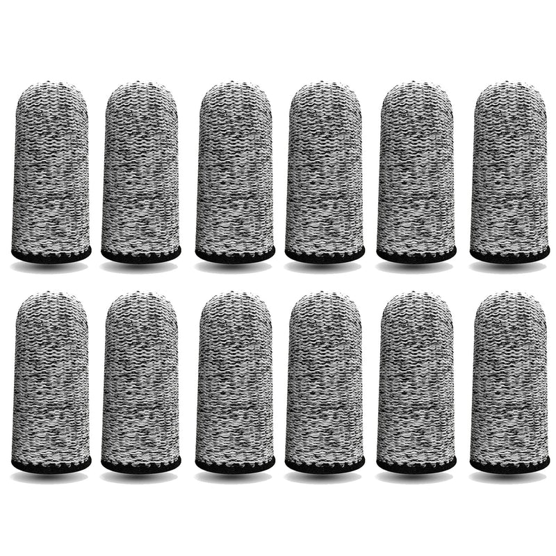 RIVIEVAL 12 Pieces Finger Cots, Reusable Thumb Protector Non Slip Finger Protectors Breathable Finger Cots Cut Resistant Protection for Work, Kitchen, Garden, Sculpture (Grey)… Grey - NewNest Australia