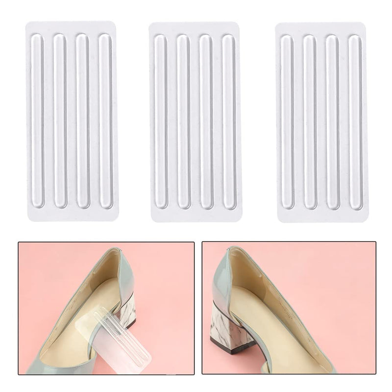 6Sheets/24Pcs Shoe Back Heel Inserts Self Adhesive Back Heel Tape Clear Silicone Gel Heel Protectors Invisible Shoe Inserts Shoe Cushion Liner Grips - NewNest Australia