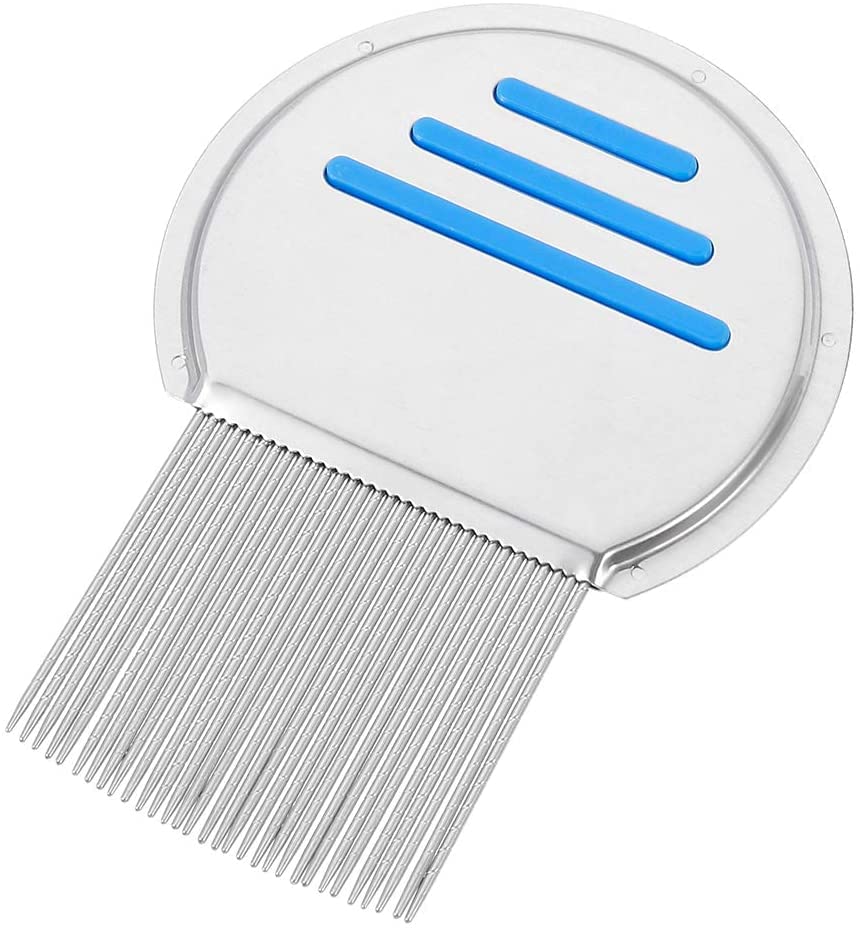 Lice Removal Comb, Stainless Steel Reusable Metal Headlice Nit Removal Lice Comb with Spiral Grooves for Kids Adults Pets Head Lice Treatment, Removes Louse Nits [1 Pack] - NewNest Australia