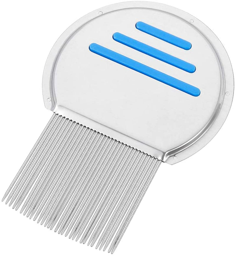 Lice Removal Comb, Stainless Steel Reusable Metal Headlice Nit Removal Lice Comb with Spiral Grooves for Kids Adults Pets Head Lice Treatment, Removes Louse Nits [1 Pack] - NewNest Australia