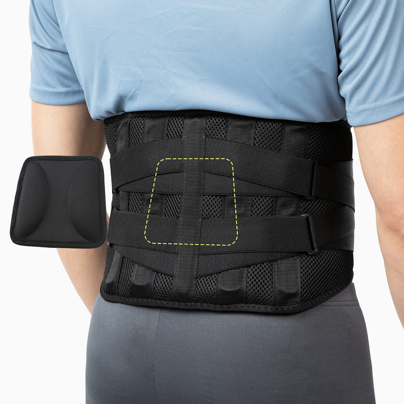 BraceUP Back Brace with lumbar Pad - Back Pain Relief for Men and Women, Lumbar Support Belt for Sciatica Pain, Heavy Lifting, Waist Support, Lower Back Brace (L/XL) L/XL - NewNest Australia