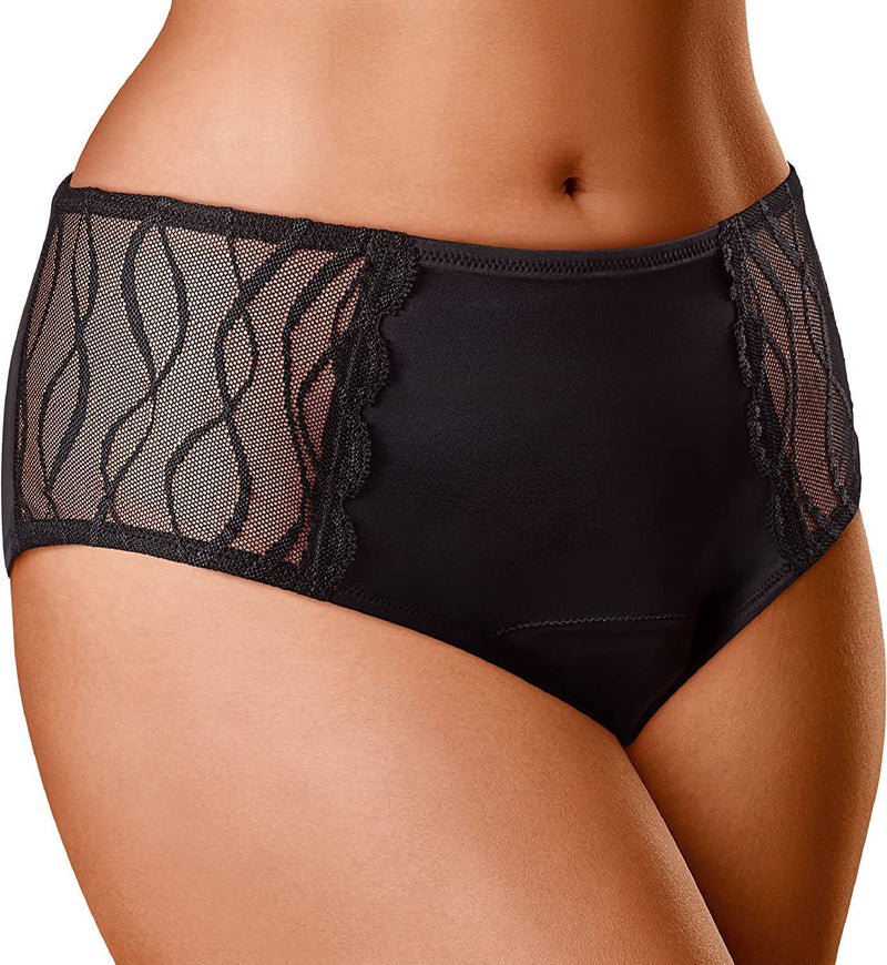 TENA Silhouette - Women's Washable Incontinence Pants - Soft and Stretchy - Black - 3X Protection for Light Leaks, Dry and Secure with Odour Control - Pack of 1, Black, Size XL - NewNest Australia