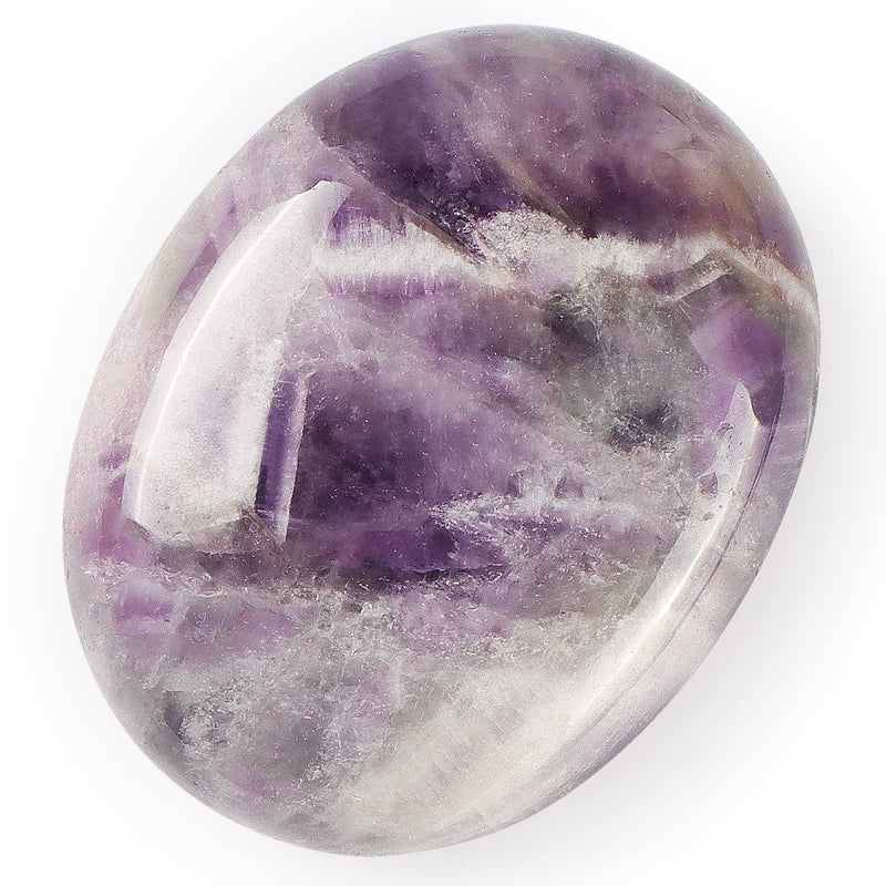Hxswkk Amethyst Worry Stone Palm Stone Healing Crystals Hand Carved Gemstone Pocket Thumb Chakra Anxiety Healing Stones for Cleansing and Protection Amethyst Crystal - NewNest Australia