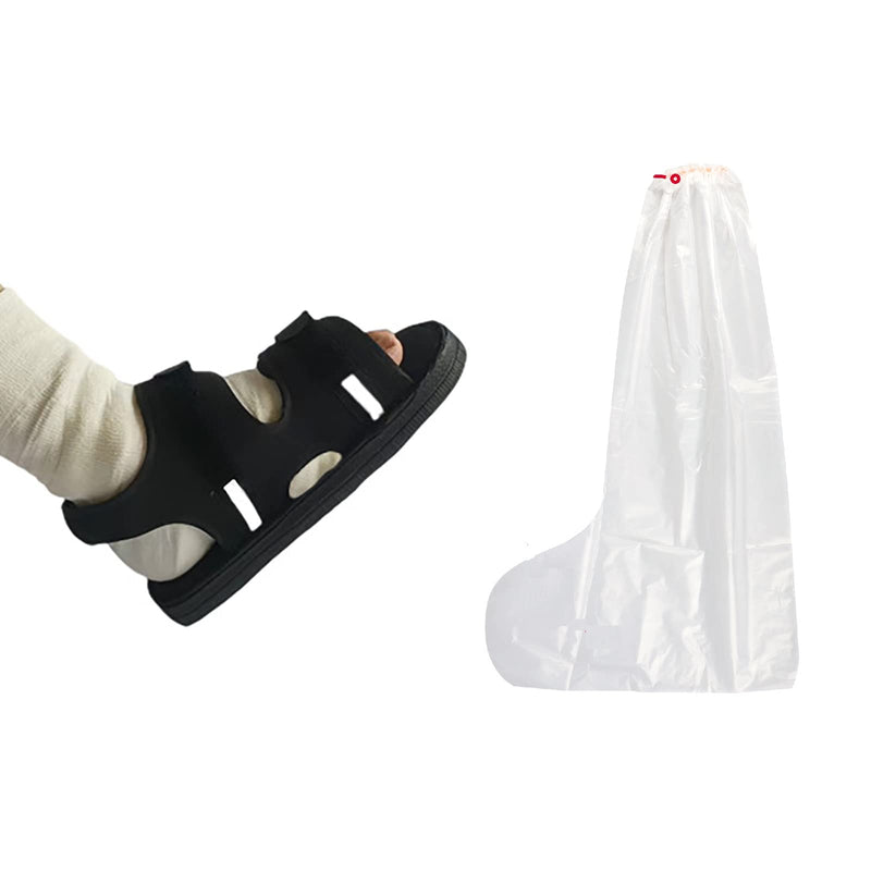 Cast Shoes Open Toe Post Op Shoes Fracture Foot Surgical Support Medical Walking Boot Surgery Recovery Plaster Shoes Foot Ankle Rehabilitation Shoes with Straps Surgery Recovery Pain Relief Shoes M - NewNest Australia