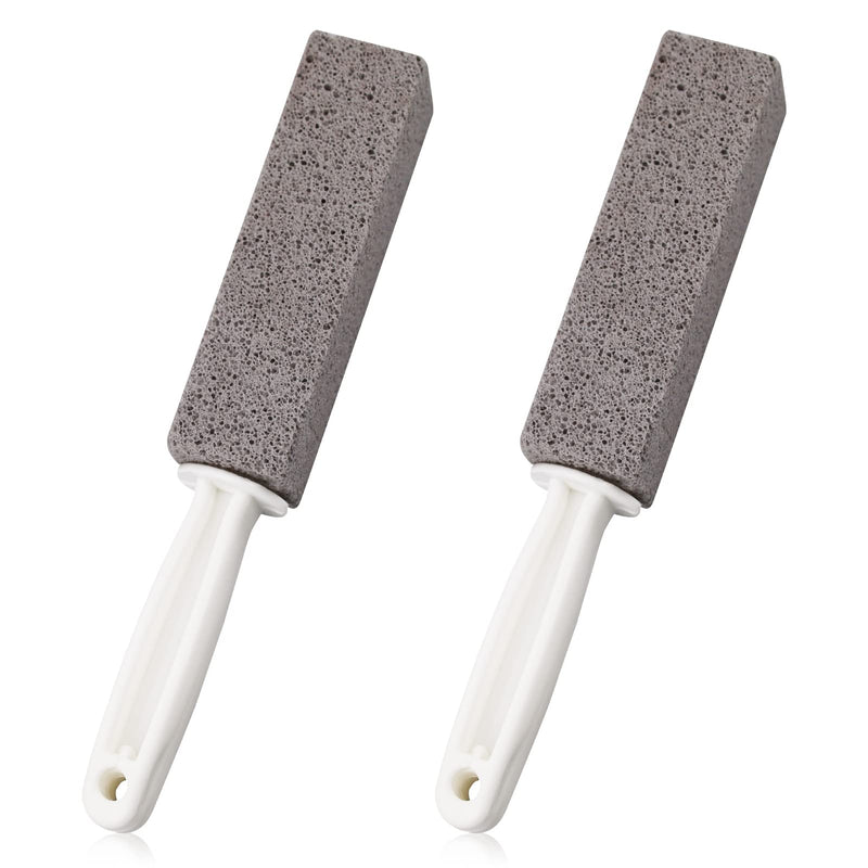 Pumice Cleaning Stone, with Handle Toilet Bowl Ring Cleaner Pumice Stone Sticks, Hard Water Ring Stains Remover Pumice Stone Sticks Brushes for Kitchen Bath Pool Household Cleaning(2 Pack) - NewNest Australia