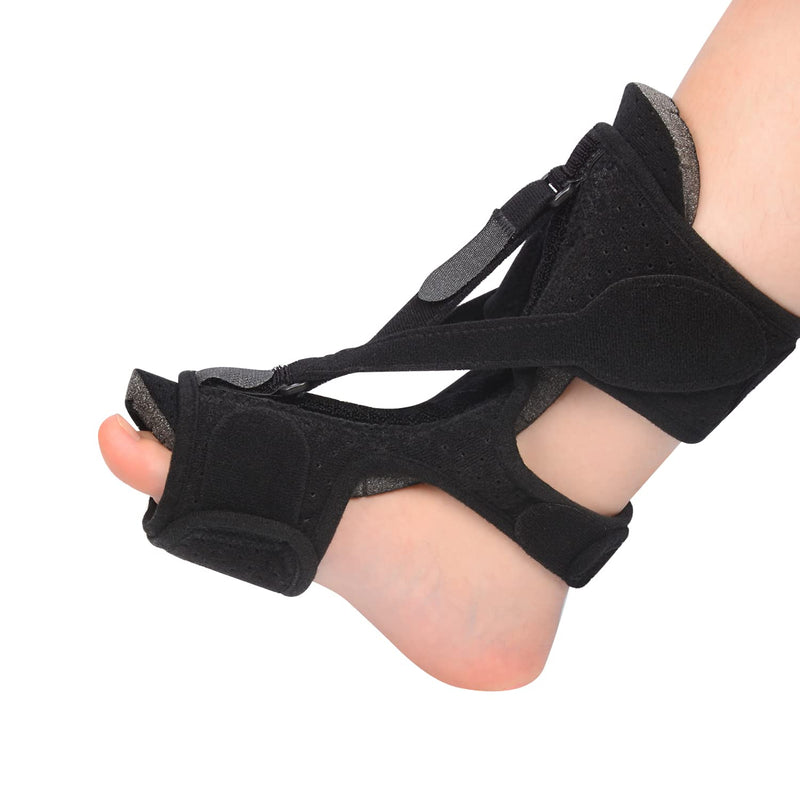 supregear Plantar Fasciitis Night Splint Set, Adjustable 3 Straps Foot Splint Support Ankle Brace with Massage Ball and Arch Supports for Plantar Fasciitis Flat Feet Achilles Tendonitis, Black - NewNest Australia