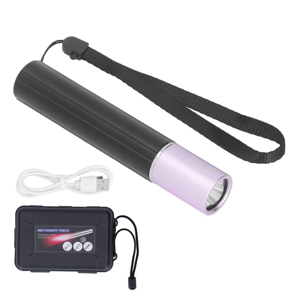 Red Light Therapy Flashlight 630nm 660nm 850nm Stainless Steel LED Infrared Light Handheld Joint and Muscle Pain Relief Red Light Therapy Torch - NewNest Australia