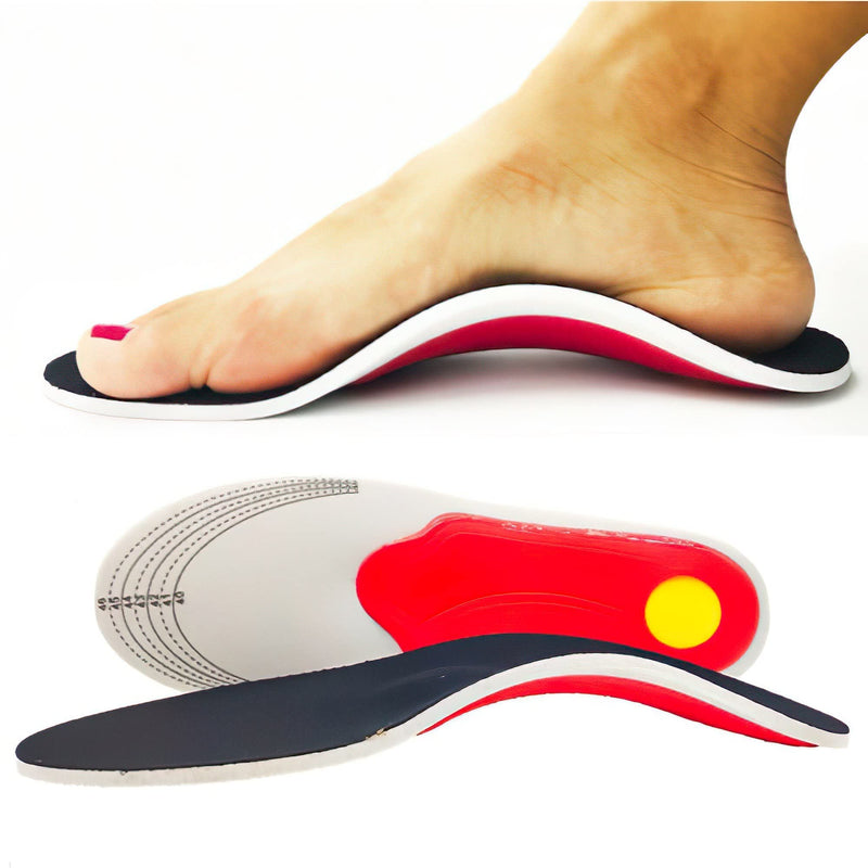 Plantar Fasciitis Relief Arch Support Shoe Inserts Insoles for Flat Feet for Men & Women, Orthotic Feet Heel Pain Shock Absorption Comfortable Insoles, Small EU 35-40, White - NewNest Australia